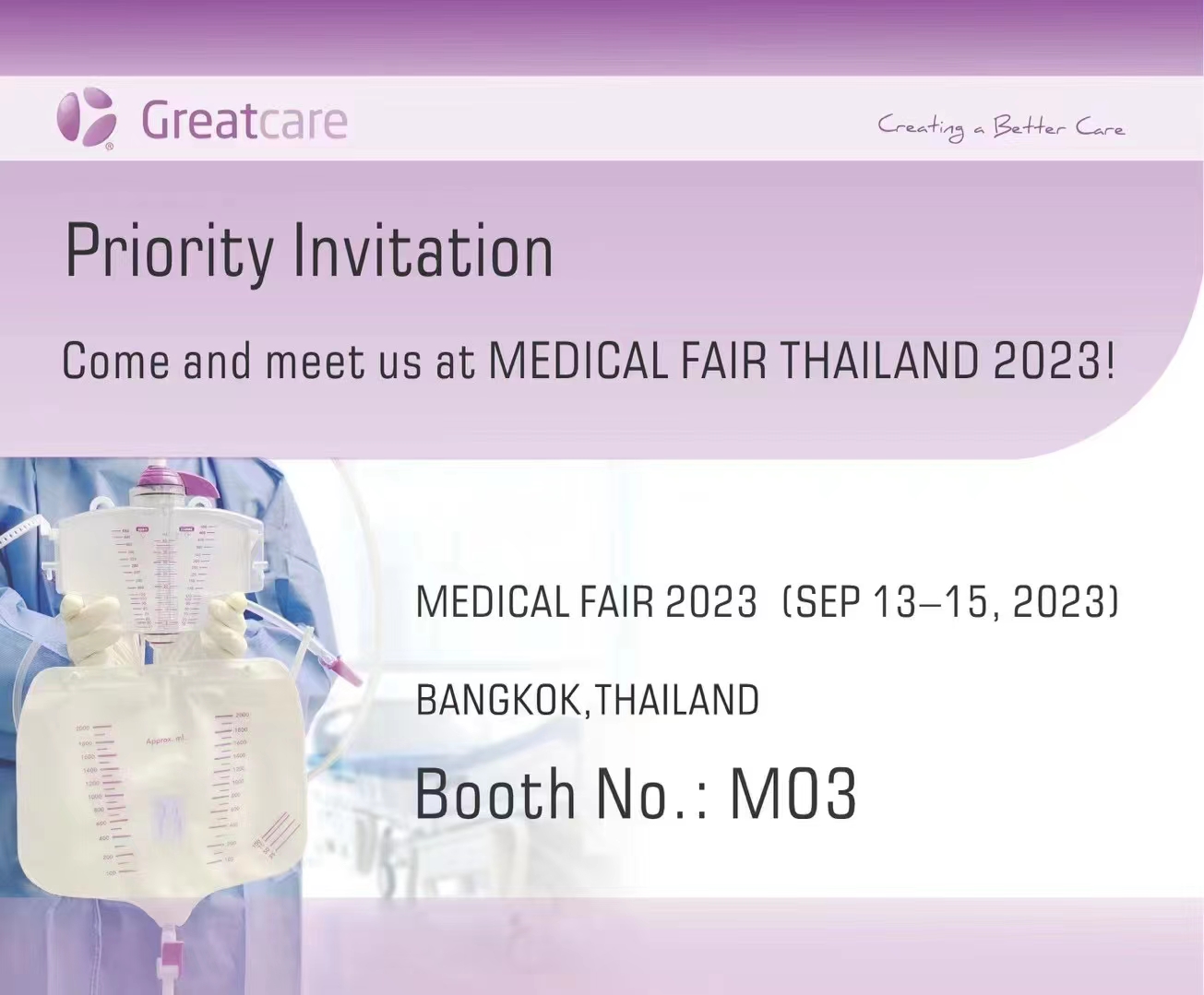 Greatcare-teamet deltar i Medical Fair Thailand 2023